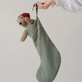 Christmas Stocking, Julesok - Green Check