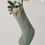 Christmas Stocking, Julesok - Green Check