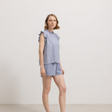 Pala W, Shorts - Navy Stripe