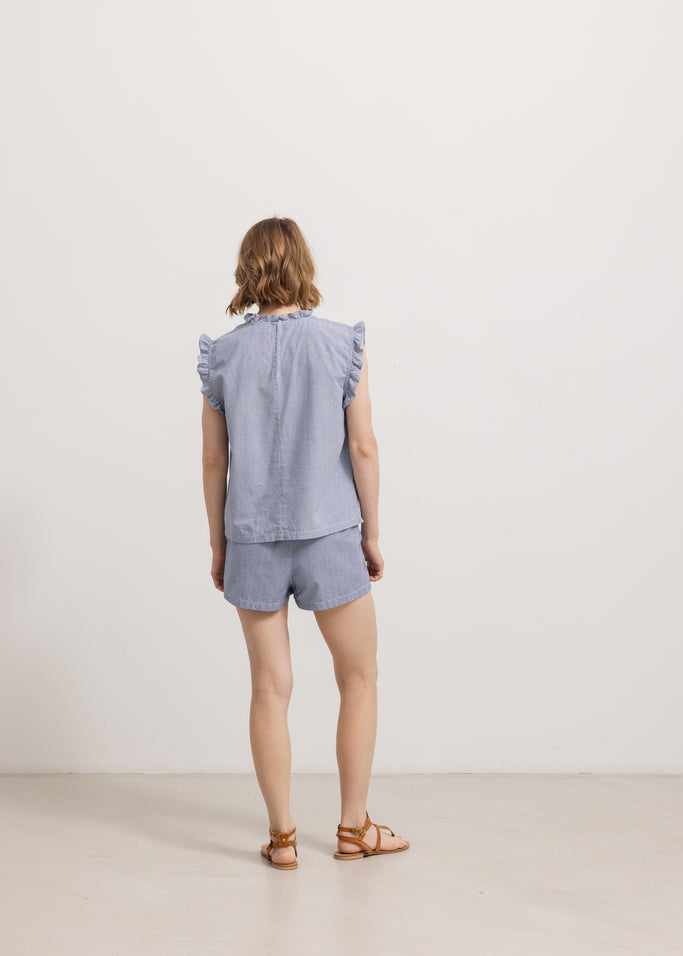 Tirra W, Top - Navy Stripe