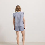 Pala W, Shorts - Navy Stripe