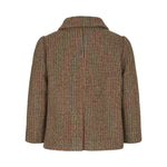 Brun ternet jakke til børn set bagfra