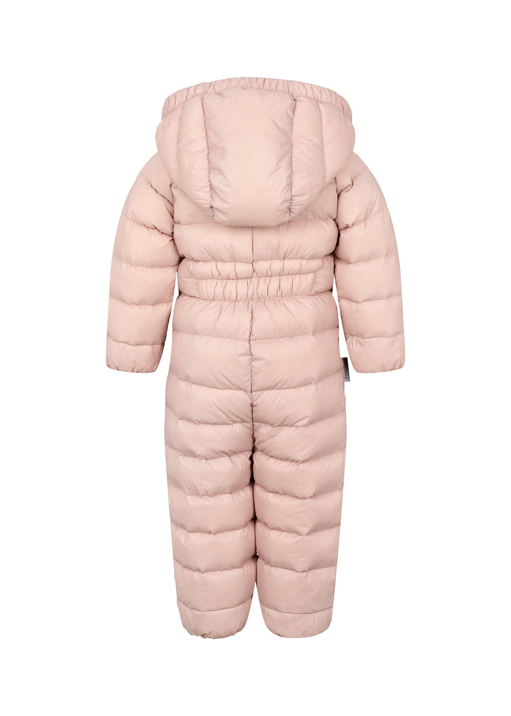 Lyserød dundragt til baby med hætte og lynlås
