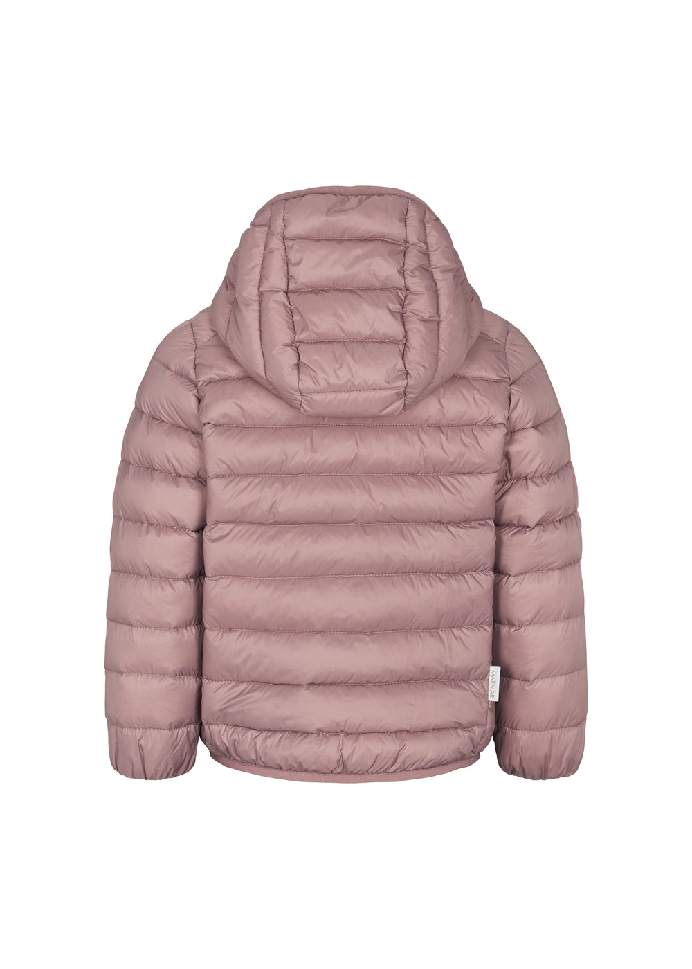 Rosa vatteret jakke til børn med hætte og lynlås