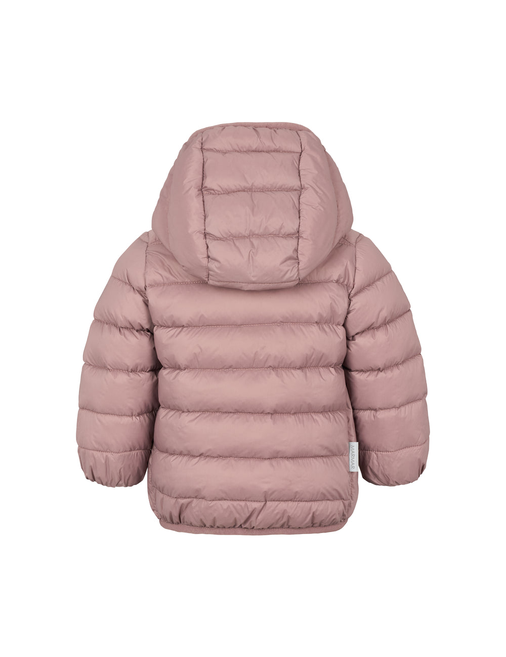 Rosa vatteret jakke til børn med hætte og lynlås