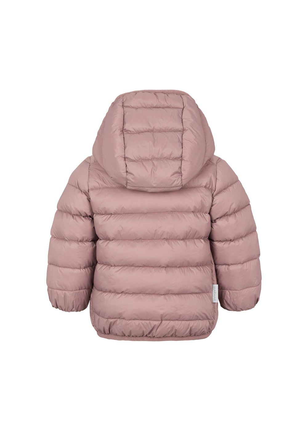 Rosa vatteret jakke til børn med hætte og lynlås