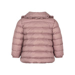 Rosa vatteret jakke til børn med krave og lommer