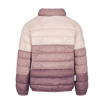 Vatteret jakke til børn i rosa og lilla nuancer med lynlås