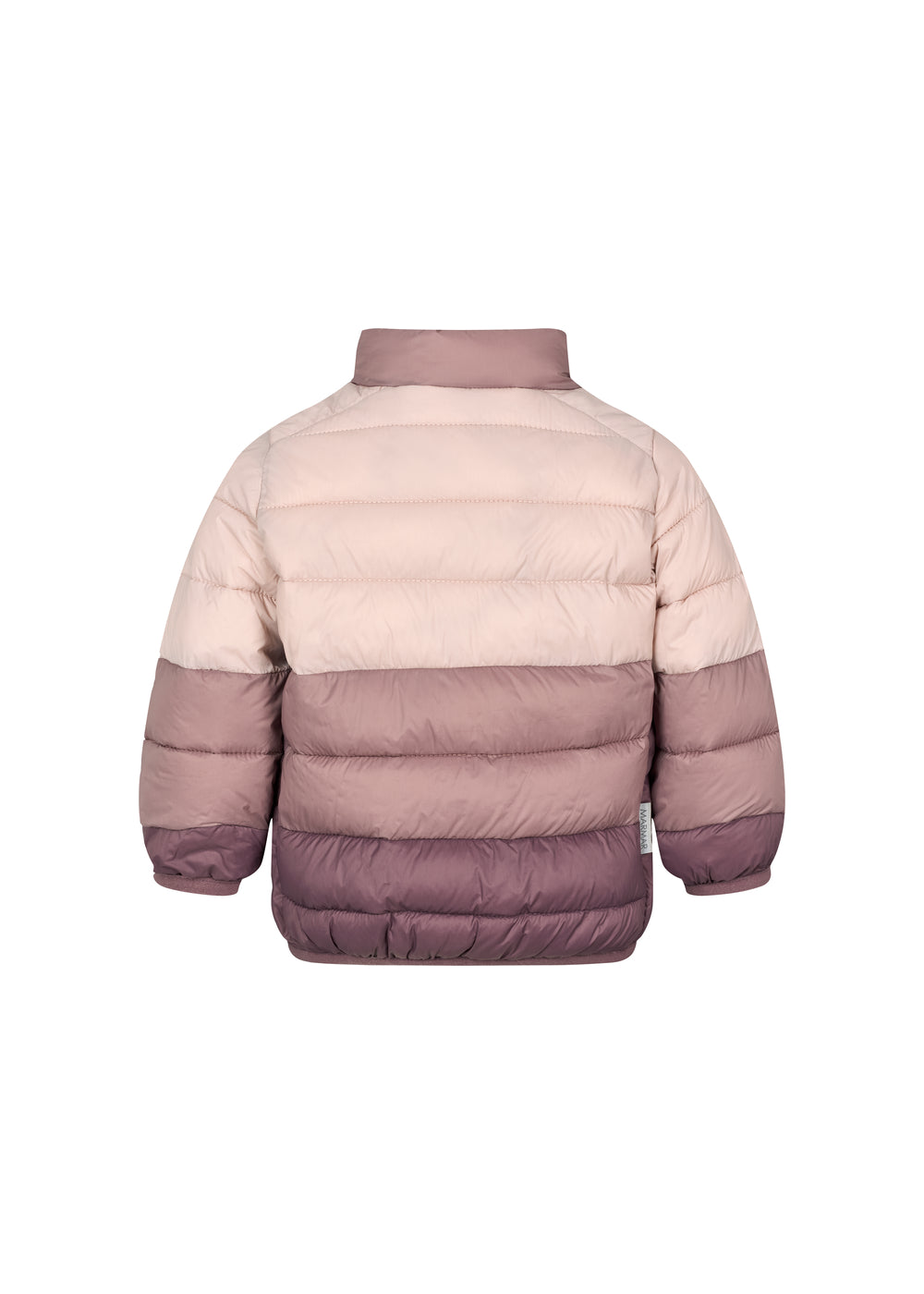 Vatteret jakke til børn i rosa og lilla nuancer med lynlås