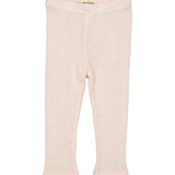Lyserøde leggings til børn i merinould