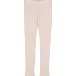 Lyserøde leggings til børn i merinould