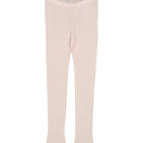 Lyserøde leggings til børn i merinould