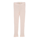 Leg, Uld Pointelle Leggings - Pink Dahlia