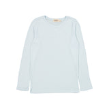 Lyseblå t-shirt til børn i merinould