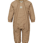 brunternet termodragt til baby med lynlås og refleksmærke