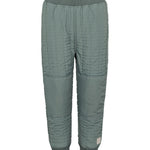 støvet grønne termobukser med knælæg og ribkant