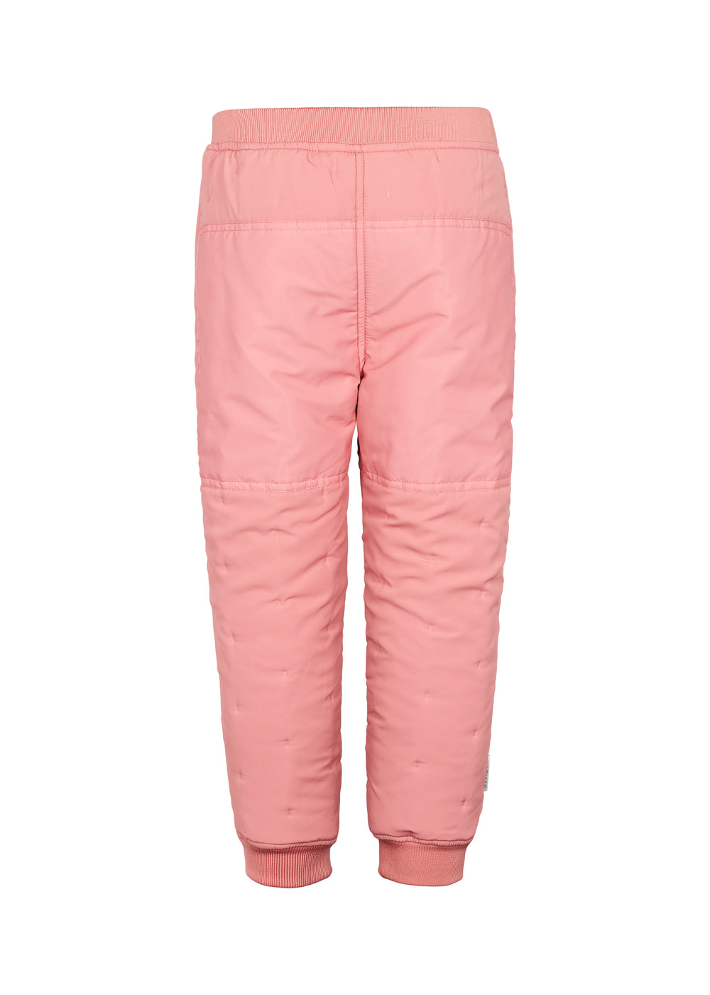lyserøde termobukser med ribkant og refleksmærke