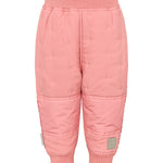 lyserøde termobukser med ribkant og refleksmærke