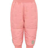 lyserøde termobukser med ribkant og refleksmærke