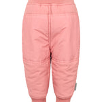 lyserøde termobukser med ribkant og refleksmærke
