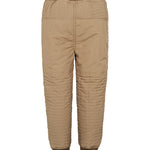 ternede termobukser i brun med ribkant og knælæg