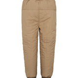 ternede termobukser i brun med ribkant og knælæg