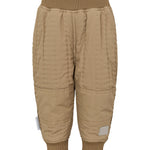 ternede termobukser i brun med ribkant og knælæg