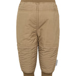 ternede termobukser i brun med ribkant og knælæg