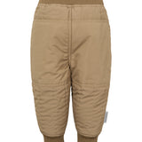 ternede termobukser i brun med ribkant og knælæg