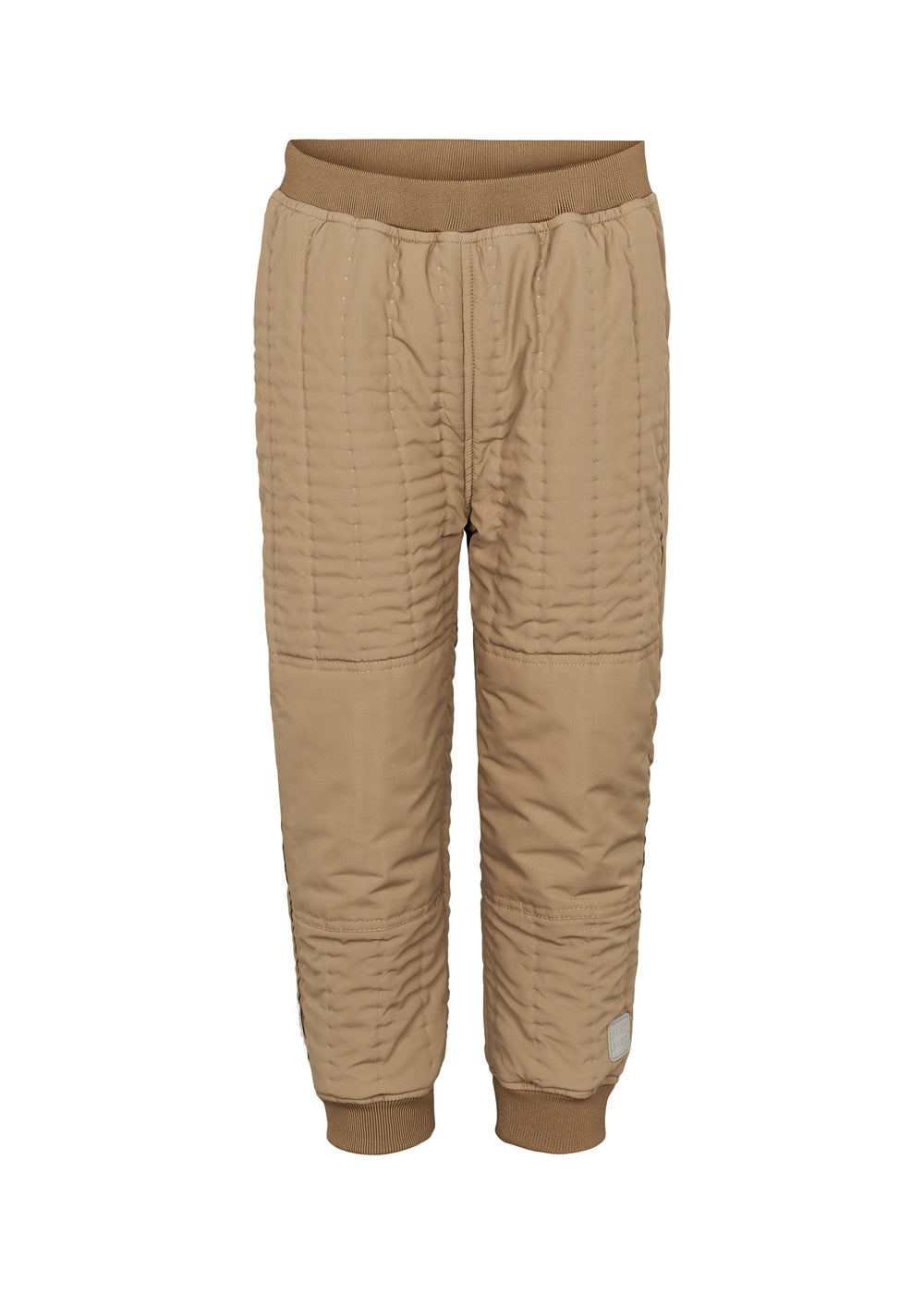 ternede termobukser i brun med ribkant og knælæg