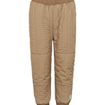 ternede termobukser i brun med ribkant og knælæg