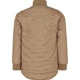 brunternet termojakke for børn med lynlås og ribkanter