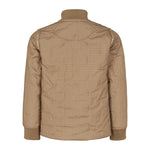 brunternet termojakke for børn med lynlås og ribkanter