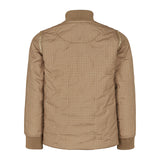 brunternet termojakke for børn med lynlås og ribkanter