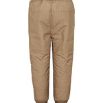 ternede termobukser i brun med ribkant og knælæg