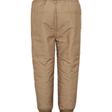 ternede termobukser i brun med ribkant og knælæg