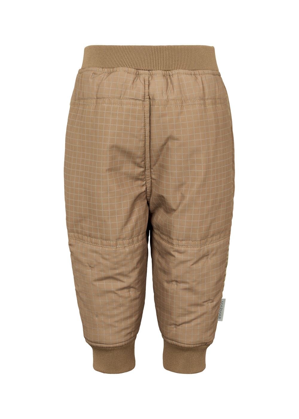 ternede termobukser i brun med ribkant og knælæg