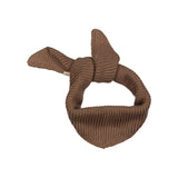 brunt, strikket halstørklæde med knude for børn