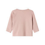 Lyserød ribstrikket cardigan til børn 