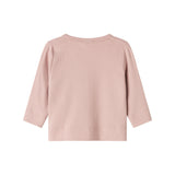 Lyserød ribstrikket cardigan til børn 