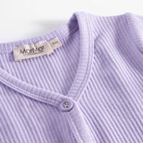 Lilla ribstrikket cardigan med knapper til børn 