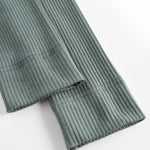 Grønne ribstrikkede leggings til børn