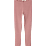 Lyserøde ribstrikkede leggings til børn