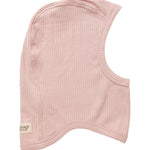 Ribstrikket lyserød elefanthue til børn