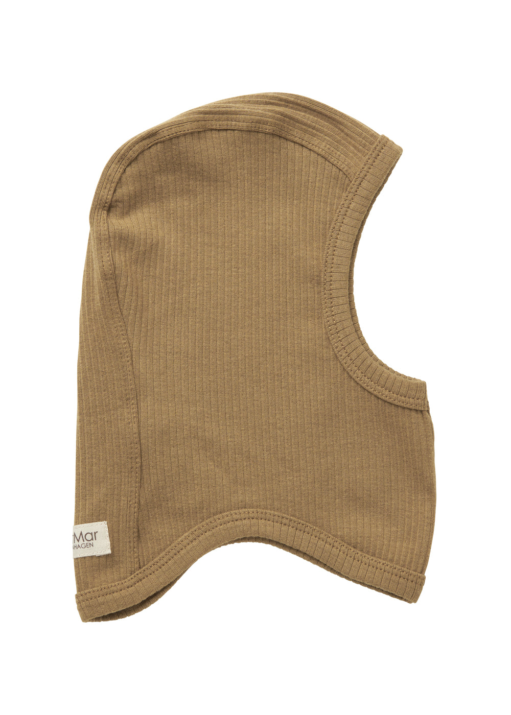 Ribstrikket brun elefanthue til børn