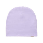 Ribstrikket lyse lilla børnehue