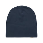 Ribstrikket navy blå børnehue