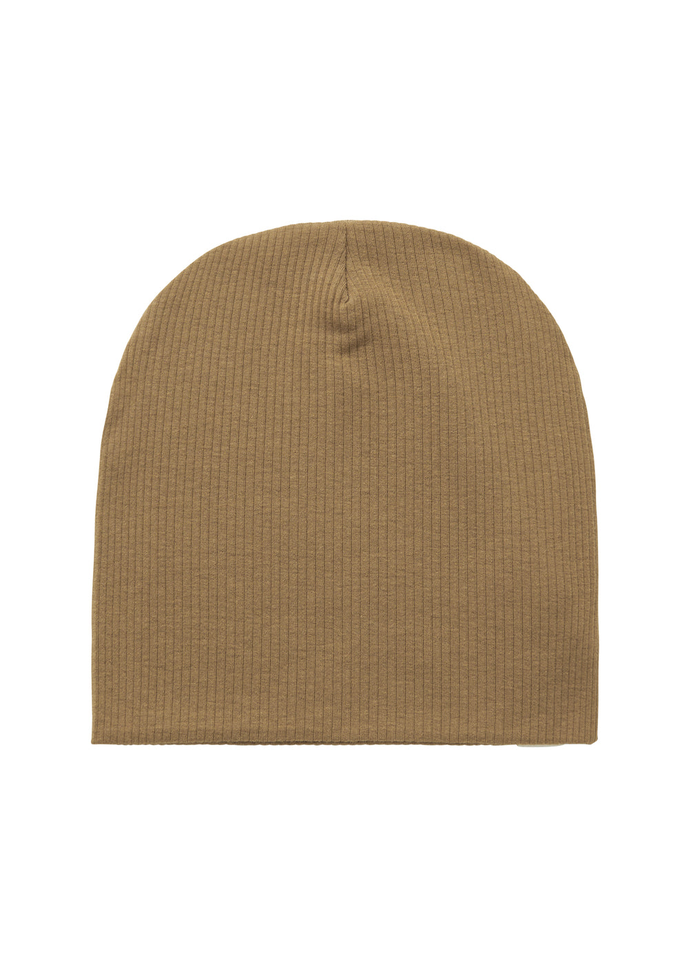 Ribstrikket brun børnehue