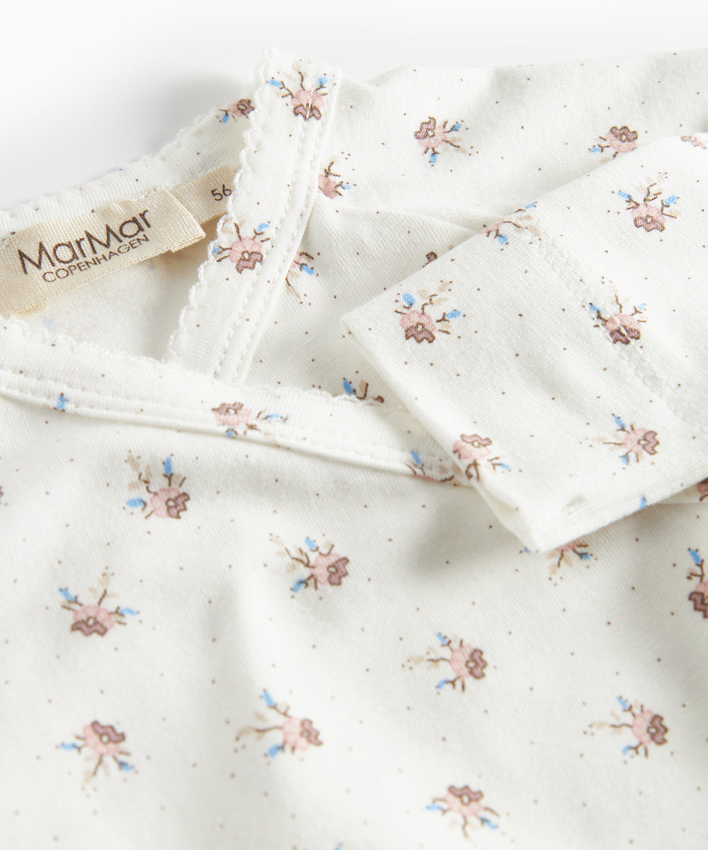 Baby heldragt med blomstermønster