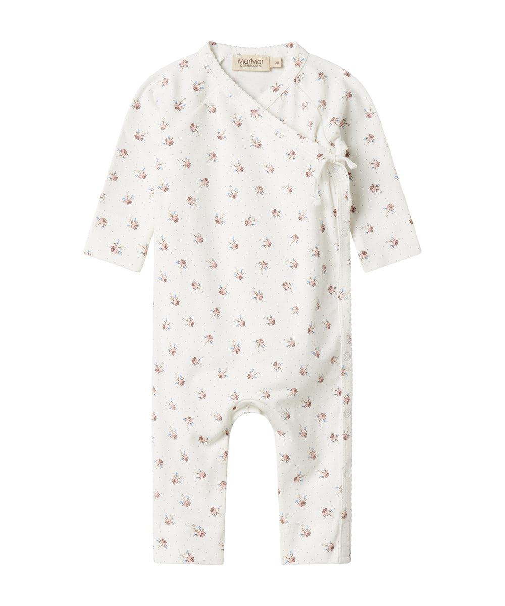 Baby heldragt med blomstermønster